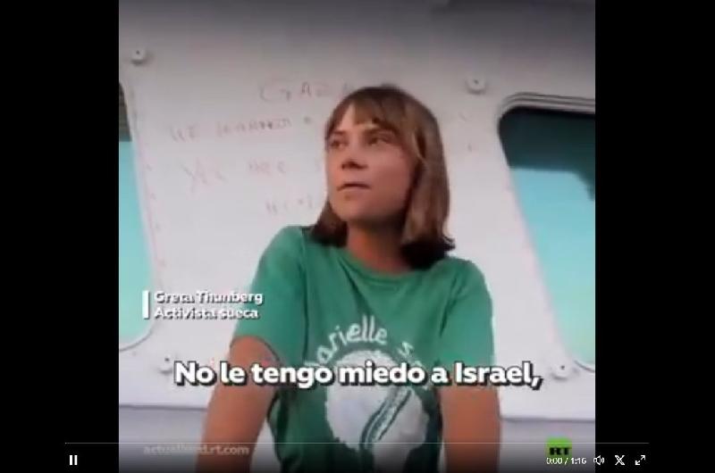 La activista sueca Greta Thunberg aseguroacute que no le teme a Israel