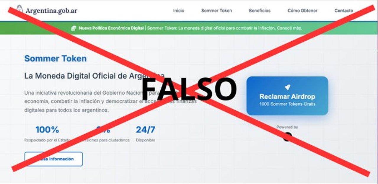 El Gobierno aclaroacute que es falso el sitio web del Hospital Sommer que promociona una criptomoneda