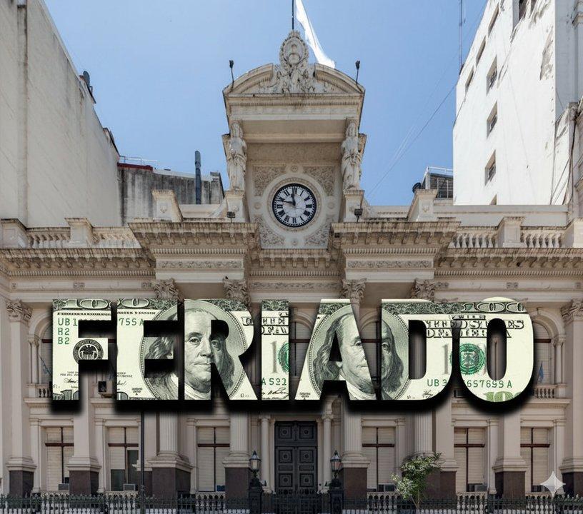 Feriado bancario en medio de la volatilidad del doacutelar- la comunicacioacuten oficial del Banco Central