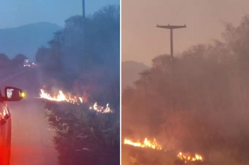 Un incendio forestal dejoacute sin luz a varias localidades de Ledesma