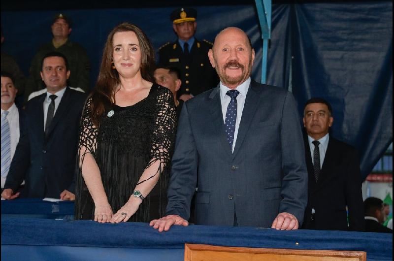 Victoria Villarruel celebroacute junto a Gildo Insfraacuten el Diacutea del Heacuteroe Formosentildeo