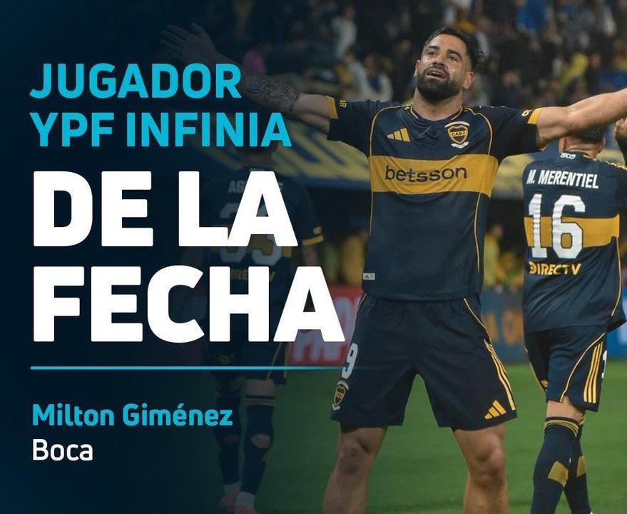 Milton Gimeacutenez figura de la Fecha 11 tras su doblete en La Bombonera