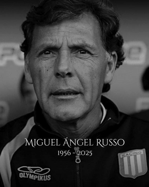 Las condolencias de Racing tras la muerte de Russo- Enviamos un caacutelido abrazo a sus familia y seres queridos
