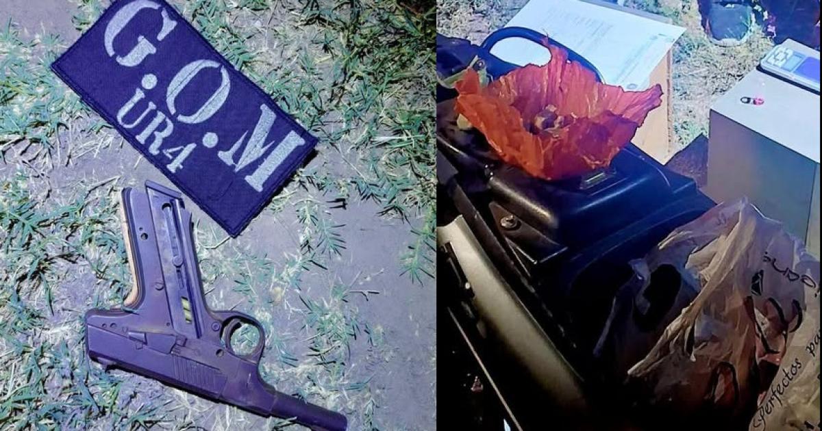 Secuestran arma y drogas en un sector del barrio 40 Hectaacutereas en Libertador