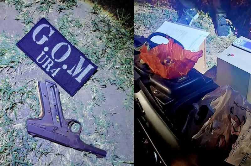Secuestran arma y drogas en un sector del barrio 40 Hectaacutereas en Libertador