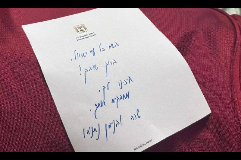 Queacute dice la carta que Netanyahu y su esposa le escribieron a los rehenes liberados
