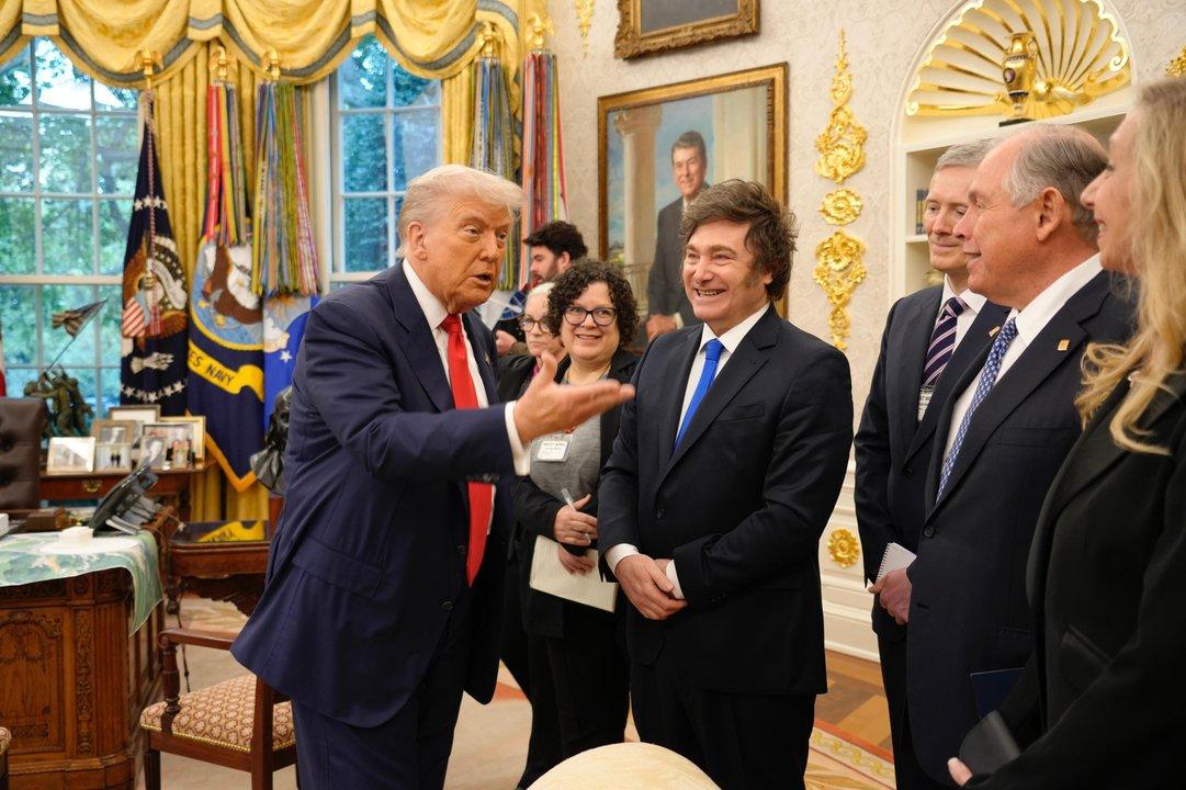 El contundente respaldo de Donald Trump a Javier Milei tras la cumbre- ldquoTiene mi completo y total apoyordquo