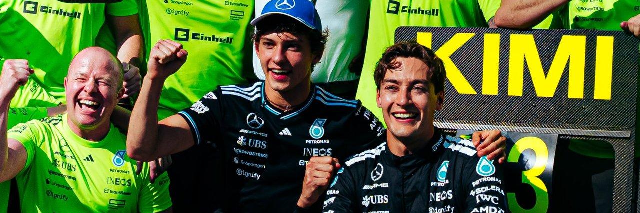 Mercedes confirma la continuidad de Russell y Antonelli hasta 2026 y despeja los rumores sobre Verstappen