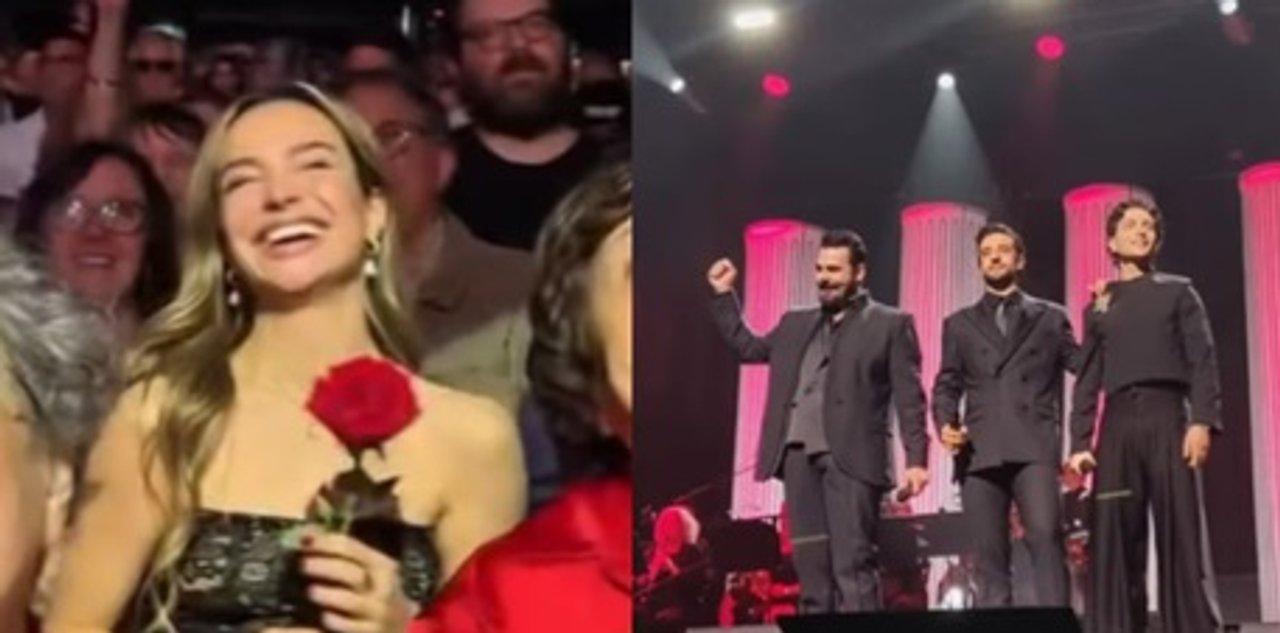 Brenda Asnicar cautivoacute a uno de los cantantes de Il Volo en pleno show