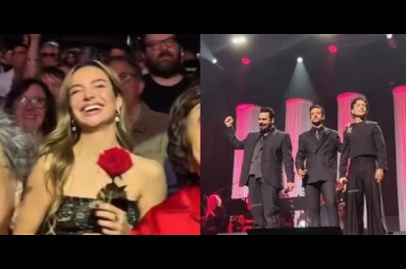Brenda Asnicar cautivoacute a uno de los cantantes de Il Volo en pleno show