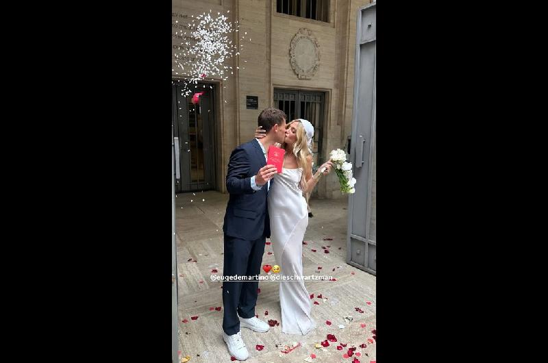 Se casoacute el Peque Schwartzman con Eugenia De Martino