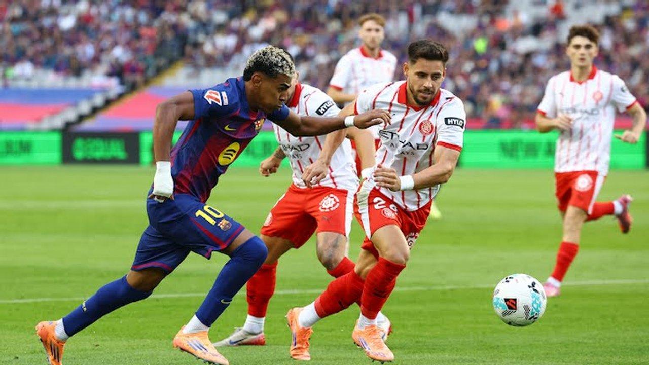 El Barcelona vencioacute al Girona y se aduentildeoacute de la punta de La Liga