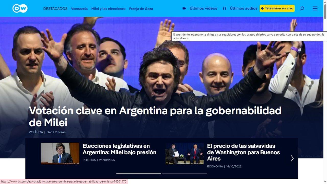 Las elecciones de la Argentina conquistan la primera plana de un medio europeo