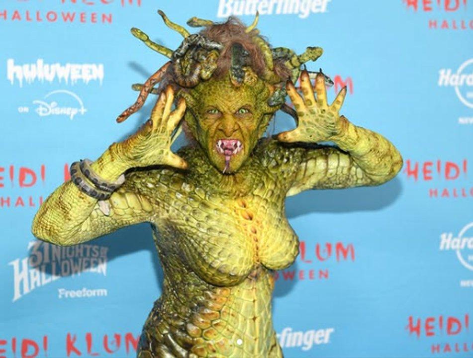 Heidi Klum volvioacute a sorprender en Halloween- deslumbroacute convertida en una impactante Medusa