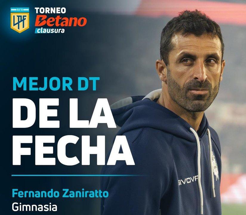  Zaniratto le ganoacute la pulseada a Gallardo y se quedoacute con el premio al Mejor DT de la Fecha