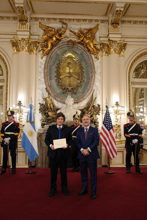 Milei recibioacute las cartas credenciales del embajador de los Estados Unidos