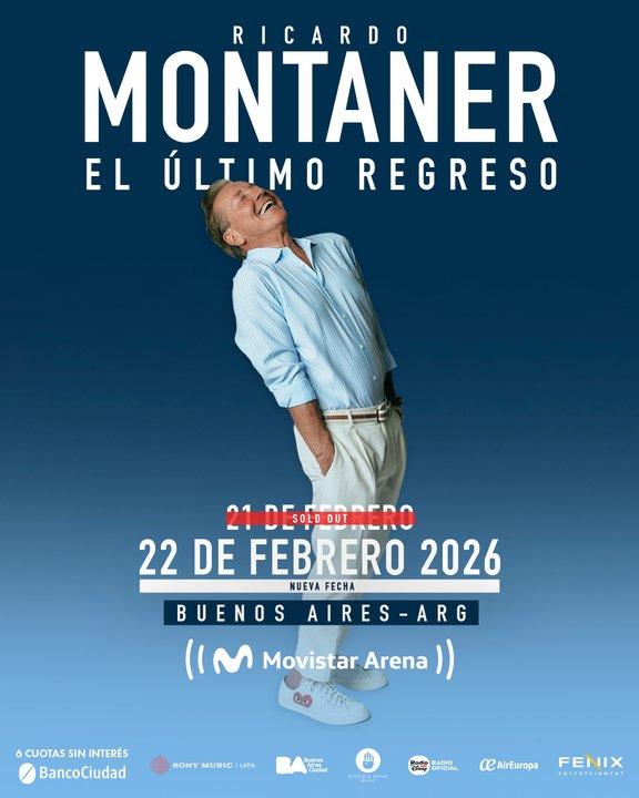 Ricardo Montaner agotoacute las entradas en Buenos Aires y anuncioacute una nueva fecha en el Movistar Arena