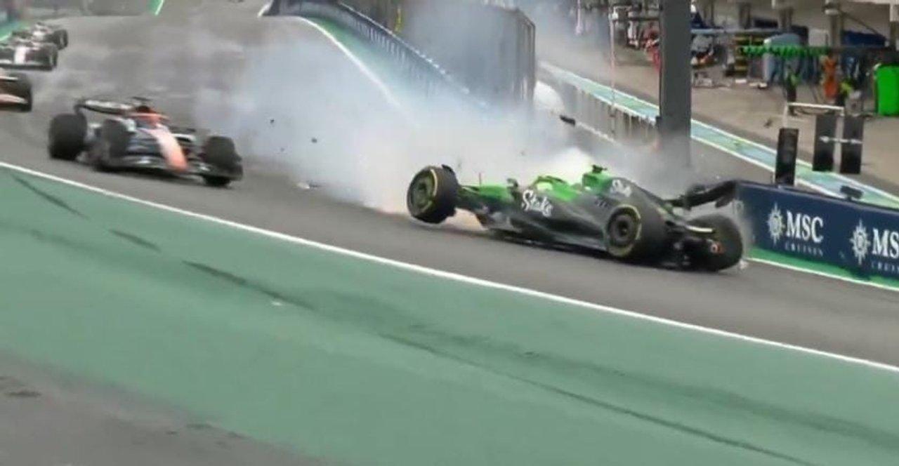 Asiacute fue el brutal accidente de Gabriel Bortoleto en la Sprint del Gran Premio de Brasil