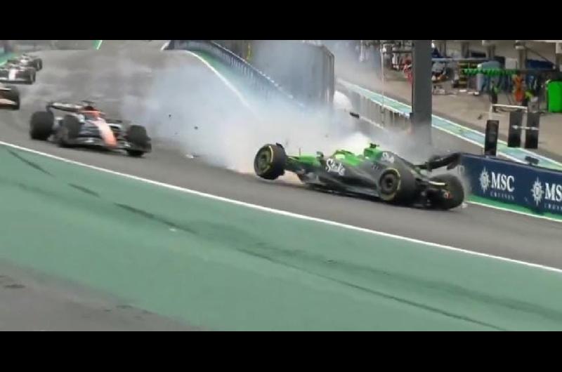 Asiacute fue el brutal accidente de Gabriel Bortoleto en la Sprint del Gran Premio de Brasil