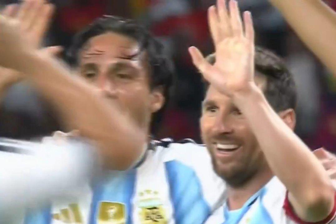 Asiacute fue el gol de Messi para liquidar el partido entre Argentina y Angola