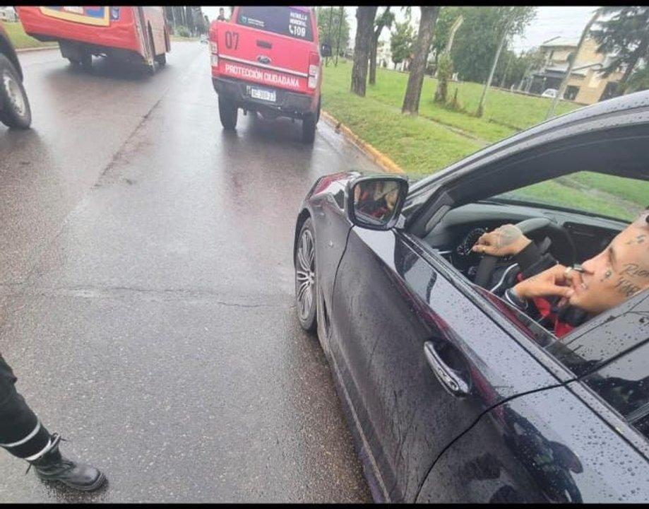 L-Gante fue demorado en un control policial 