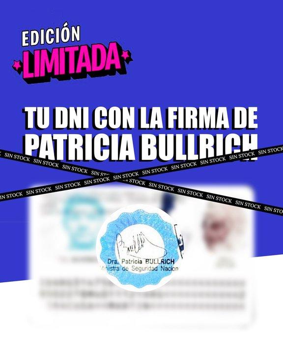 Curioso posteo de Bullrich sobre los DNI- ldquoNo lo pierdas edicioacuten limitadiacutesimardquo