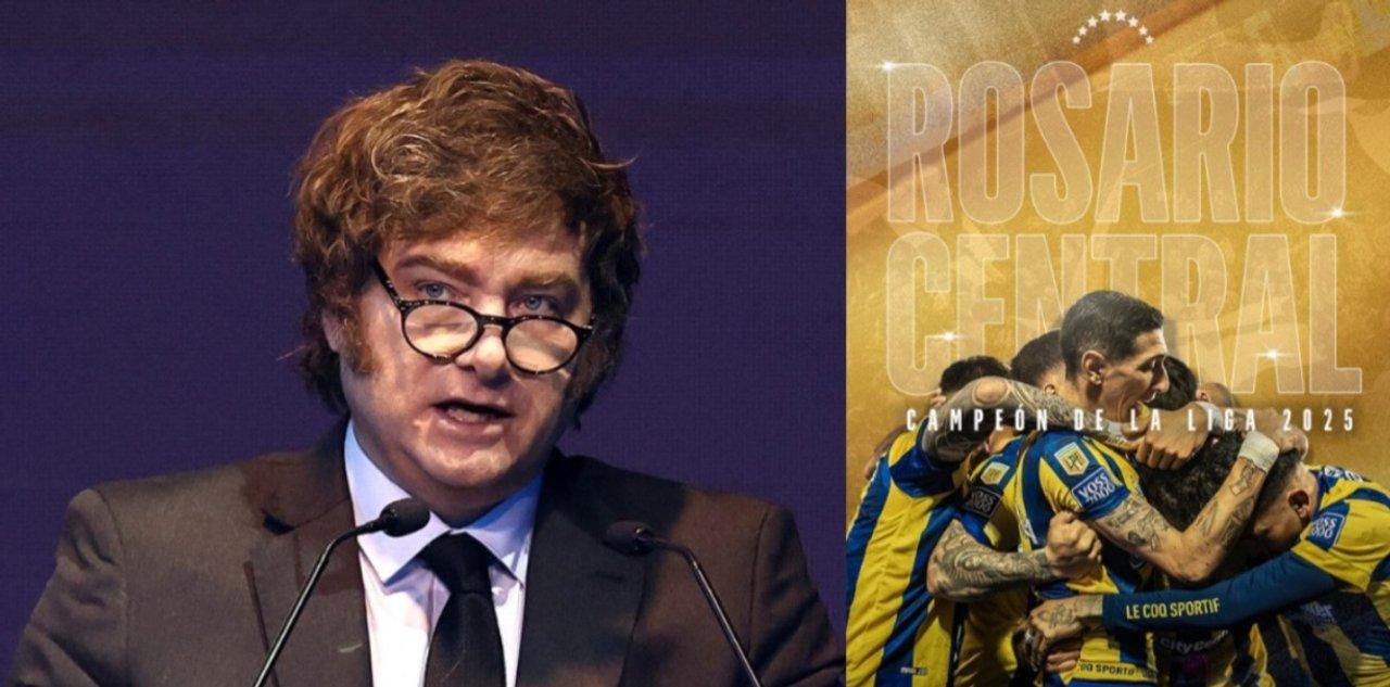 Milei se mete en la disputa por el tiacutetulo- respalda a Veroacuten y cuestiona la consagracioacuten de Central
