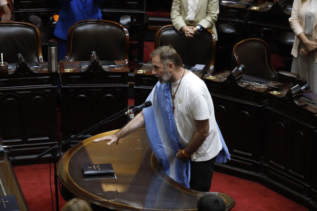 La jura de Juan Carlos Molina el cura de Cristina Kirchner