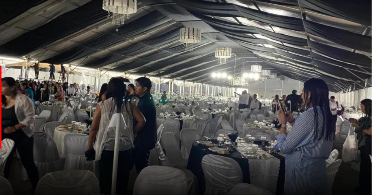 La tormenta pudo maacutes y se suspendioacute la Cena Blanca 