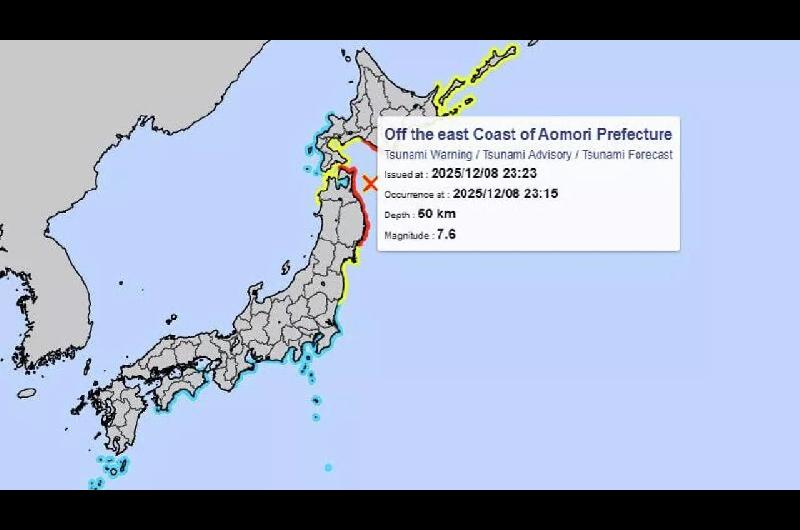 Terremoto frente a costa este de Japoacuten con alerta de tsunami