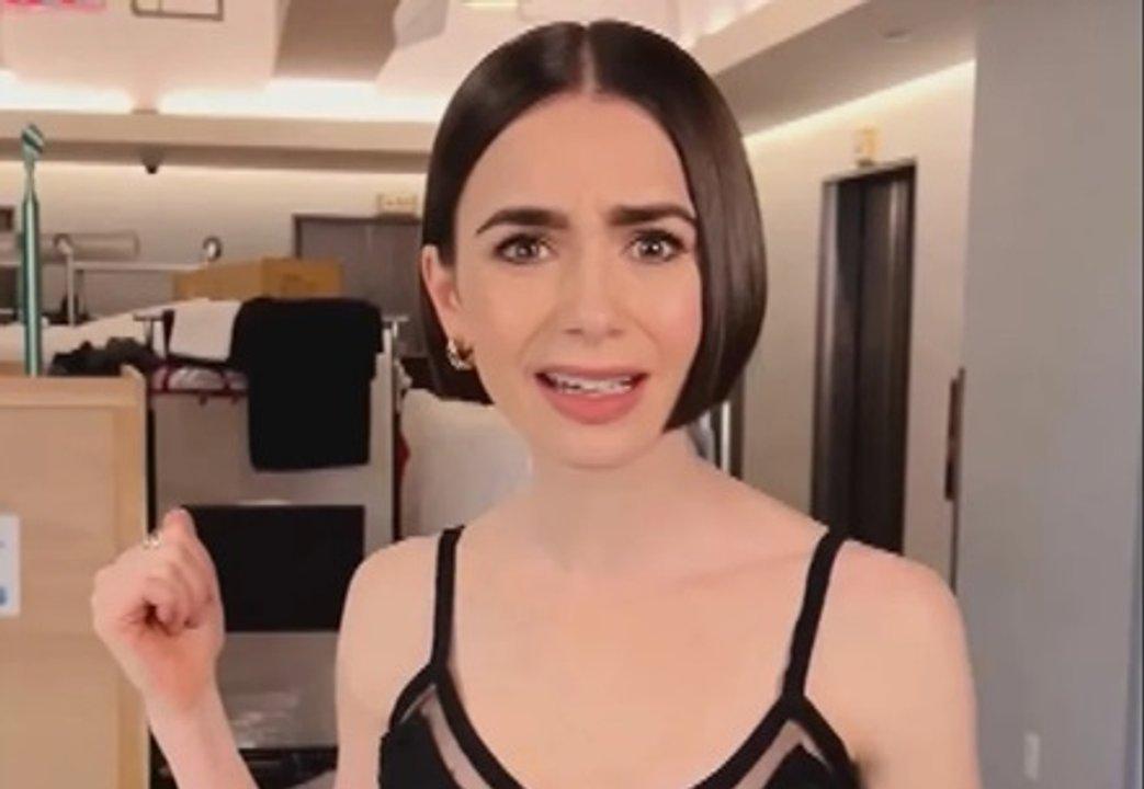 La increiacuteble reaccioacuten de Lily Collins al conocer a su iacutedola en un programa en vivo
