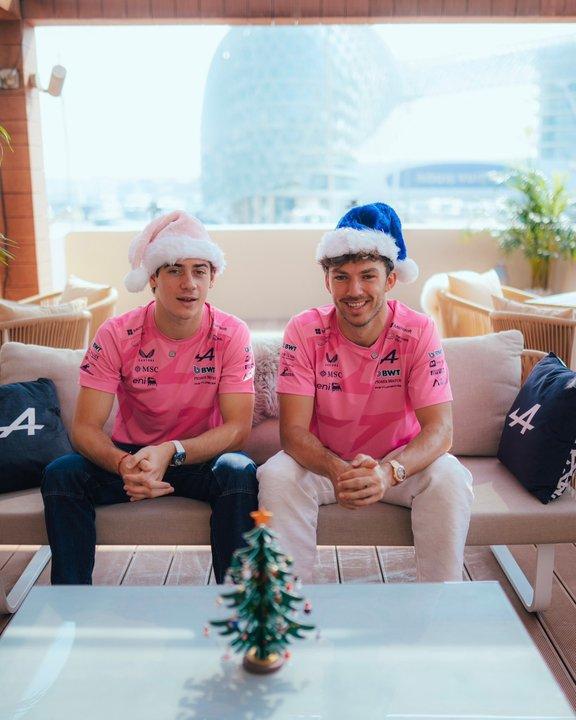 ldquoFeliz Navidadrdquo- el saludo de Franco Colapinto junto a Pierre Gasly
