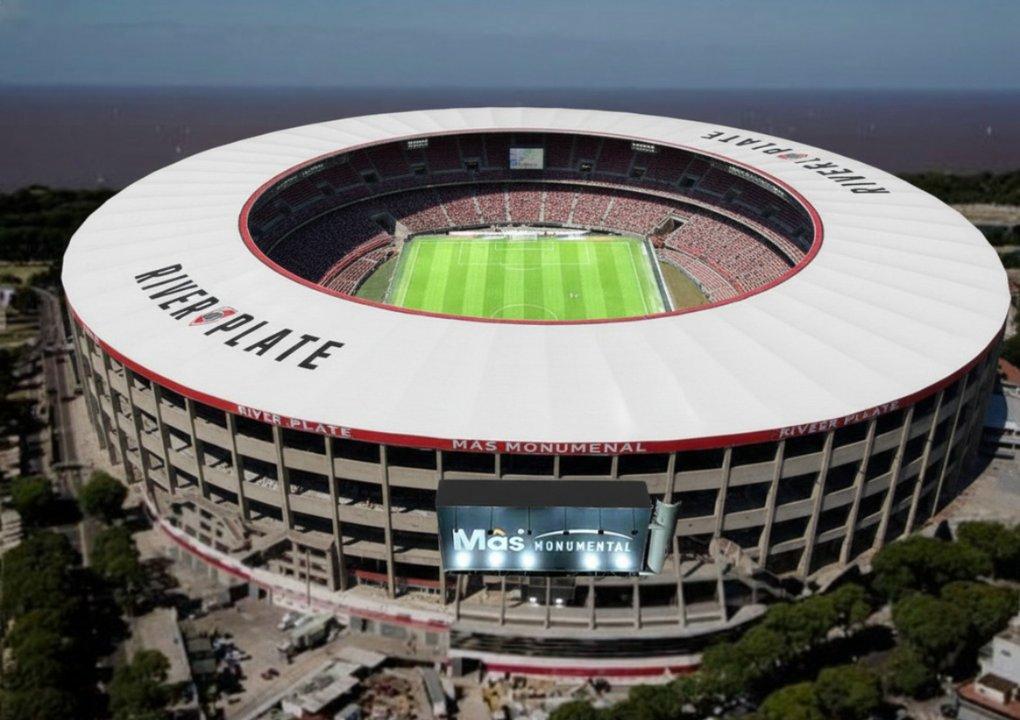 Estilo europeo- River anunciariacutea el techado del Monumental y una ampliacioacuten a 100000 espectadores