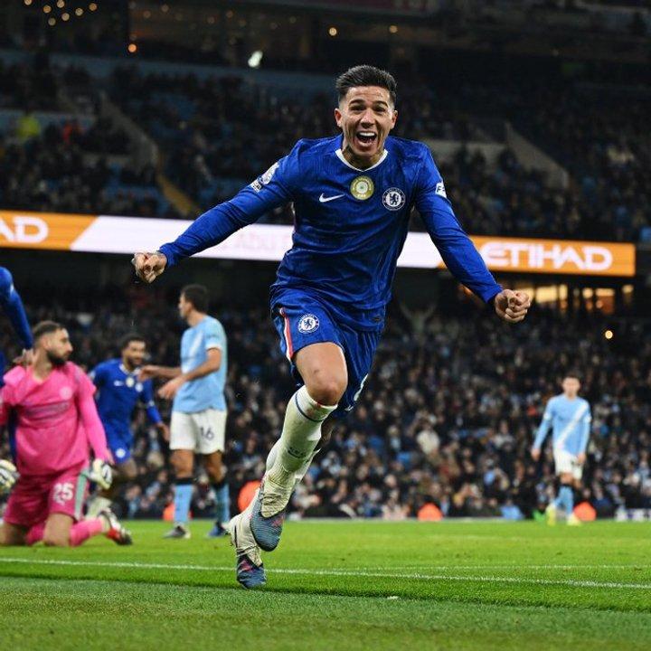 Video- el gol de Enzo Fernaacutendez en el empate entre Chelsea y Manchester City