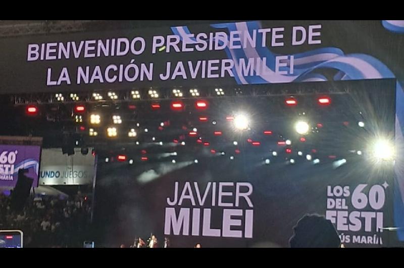 Coacuterdoba- visita fugaz de Milei en el Festival de Jesuacutes Mariacutea