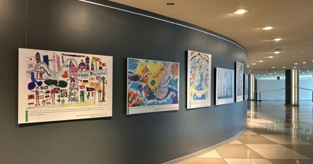 Exhiben dibujos de estudiantes jujentildeas en una muestra de Naciones Unidas