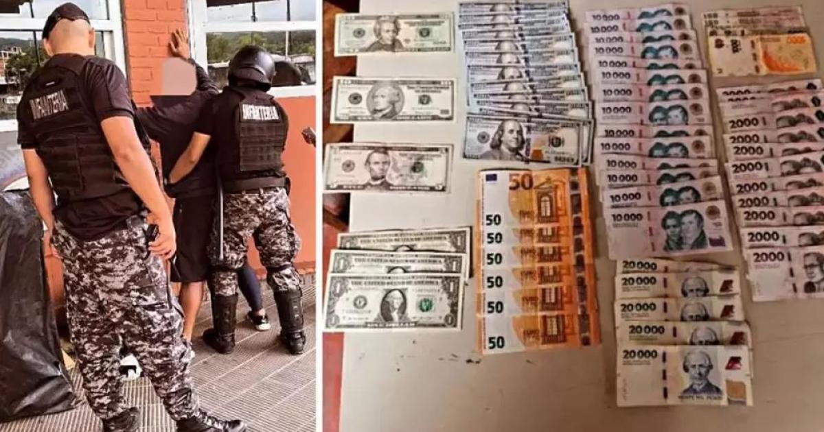 Demoraron a un hombre que teniacutea en su poder doacutelares y euros de dudosa procedencia