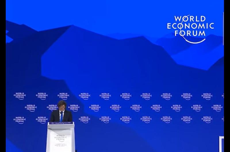 Milei en Davos- ldquoEl capitalismo de libre comercio es el uacutenico sistema justo