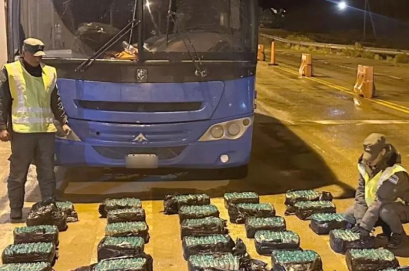 Trasladaban 200 kilos de hojas de coca ocultos en el piso del colectivo