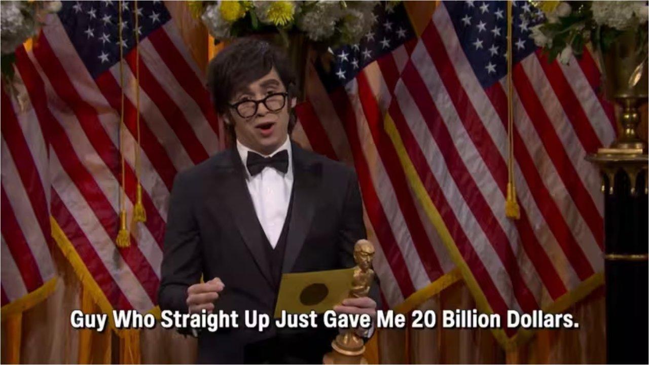 Milei volvioacute a Saturday Night Live- parodia junto a Trump y chistes sobre el cheque de los 20 mil millones