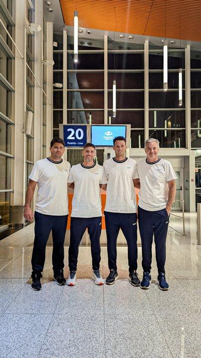La delegacioacuten argentina de Copa Davis partioacute rumbo a Corea del Sur