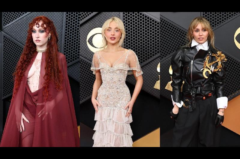 Chappell Roan Sabrina Carpenter y Miley Cyrus- los mejores looks de los Premios Grammy