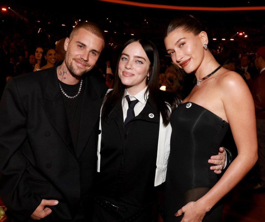 Billie Eilish Kehlani y Justin Bieber lideran protesta contra ICE en los Premios Grammy
