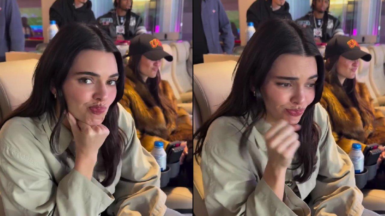 La reaccioacuten de Kendall Jenner a la presentacioacuten de Bad Bunny en el Super Bowl