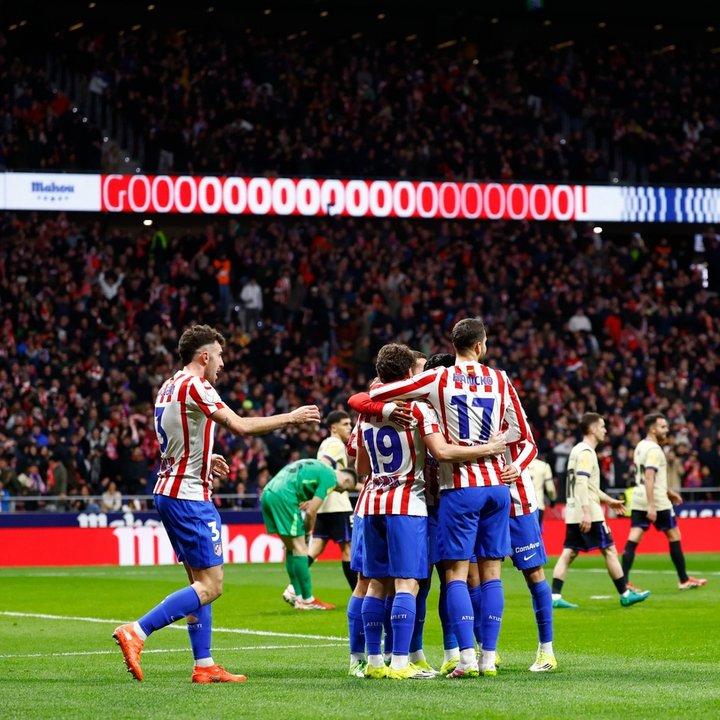 Atleacutetico de Madrid goleoacute a Barcelona y quedoacute a un paso de la final de la Copa del Rey