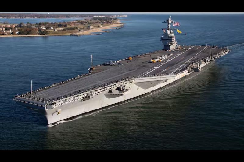 Estados Unidos enviacutea al portaaviones maacutes grande mundo a Medio Oriente