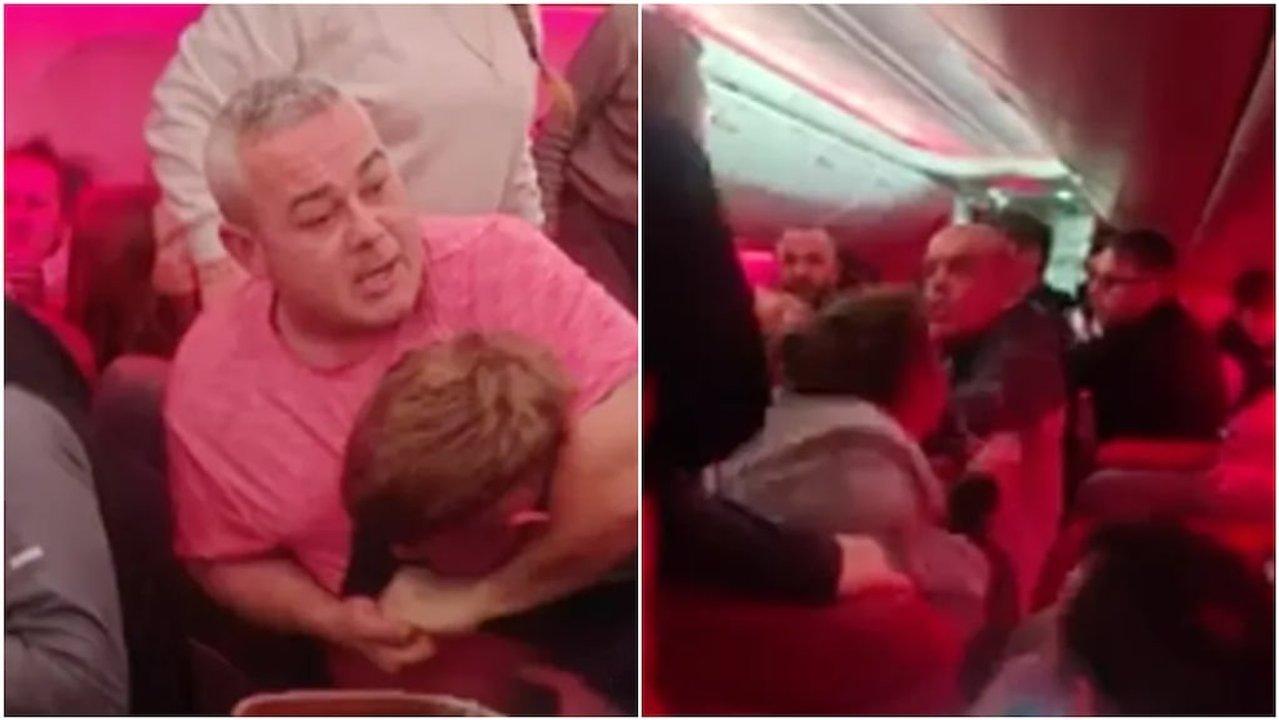 Un avioacuten tuvo que aterrizar de emergencia a causa de una rintildea entre pasajeros