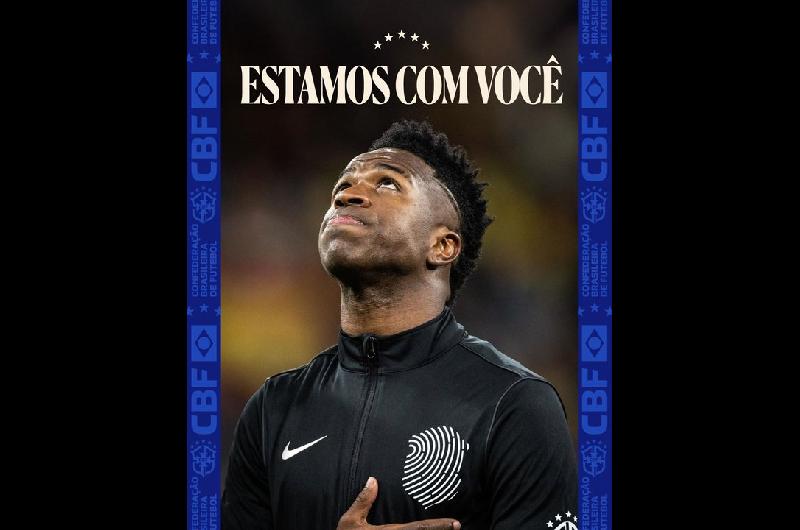 La Confederacioacuten Brasilentildea de Fuacutetbol se solidarizoacute con Vinicius tras el escaacutendalo en la Champions League