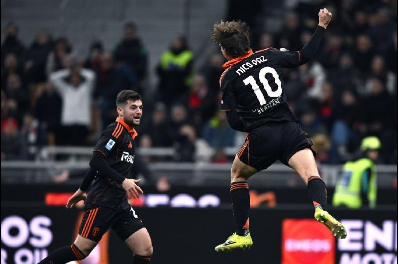 Con gol de Nico Paz Milan y Como no pasaron del empate en la Serie A