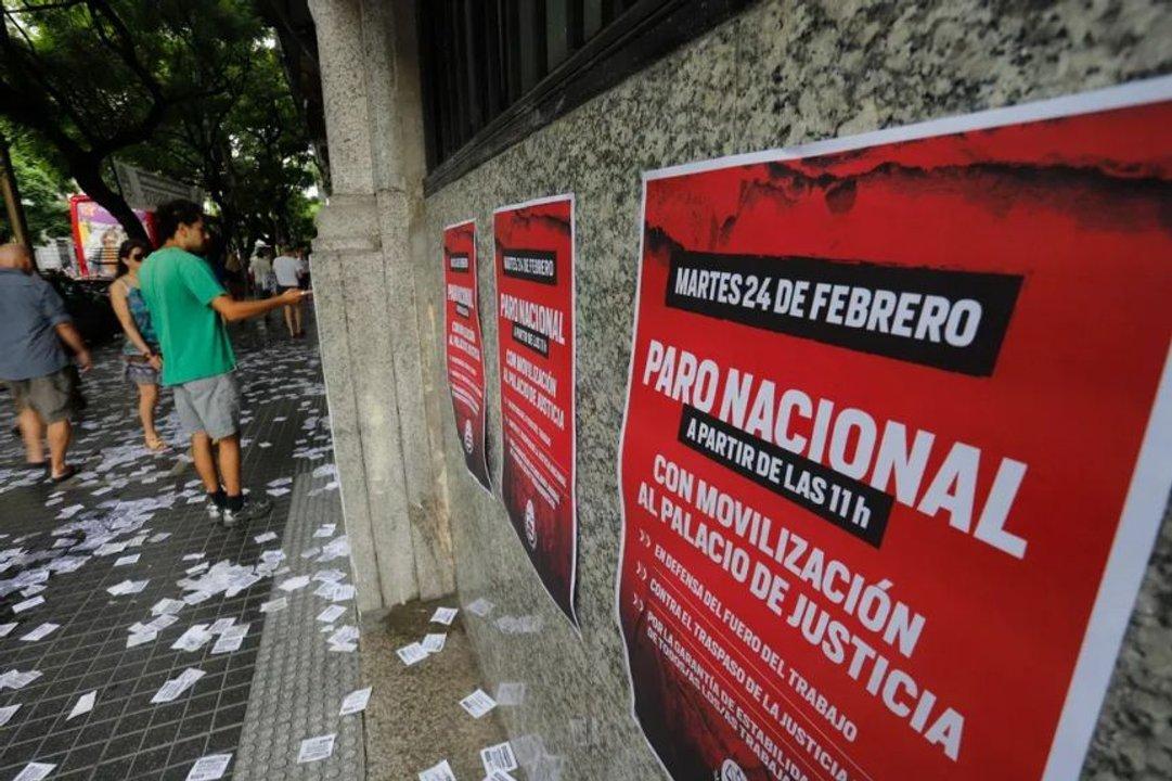 Toma del edificio del fuero laboral y paro por 48 horas de los trabajadores judiciales